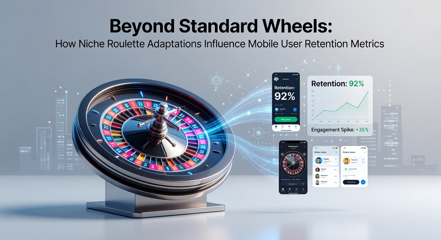 Grafieken van mobiele retentie metrics voor niche roulette varianten met focus op sessieduur en terugkeerpercentages