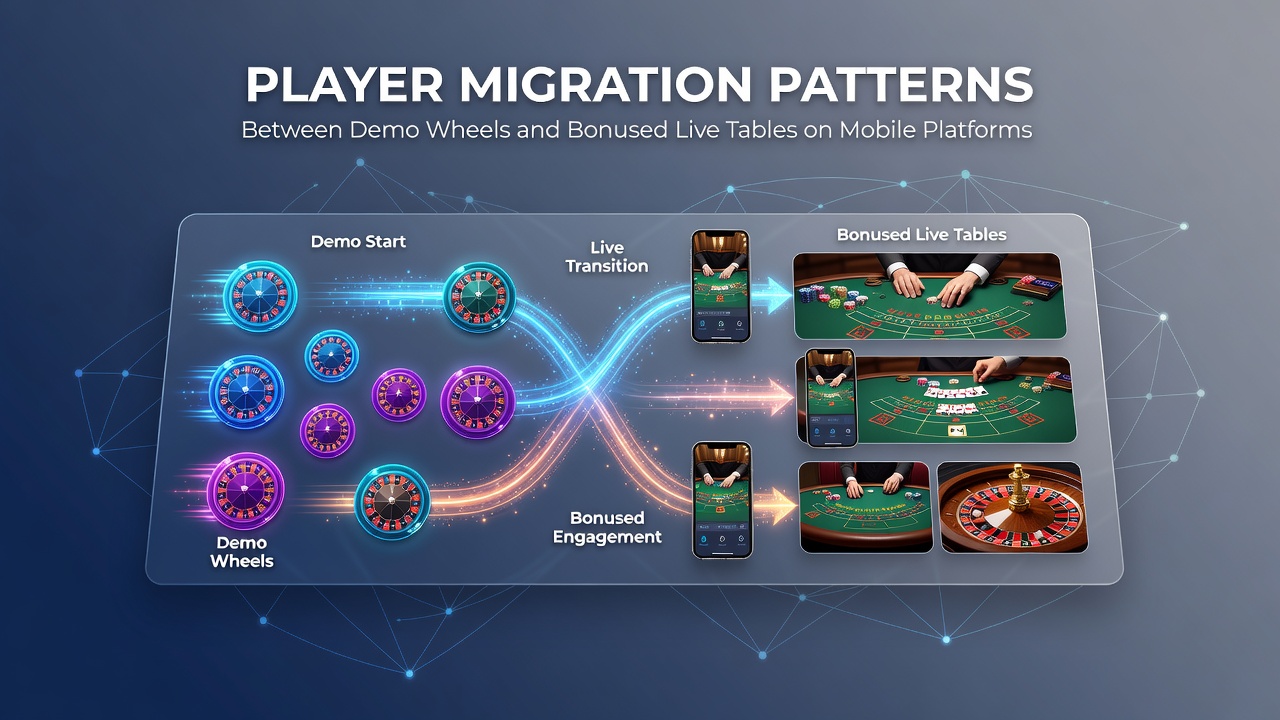 Overzicht van migratiepatronen van demo roulette naar bonusaangedreven live tafels op mobiele platforms
