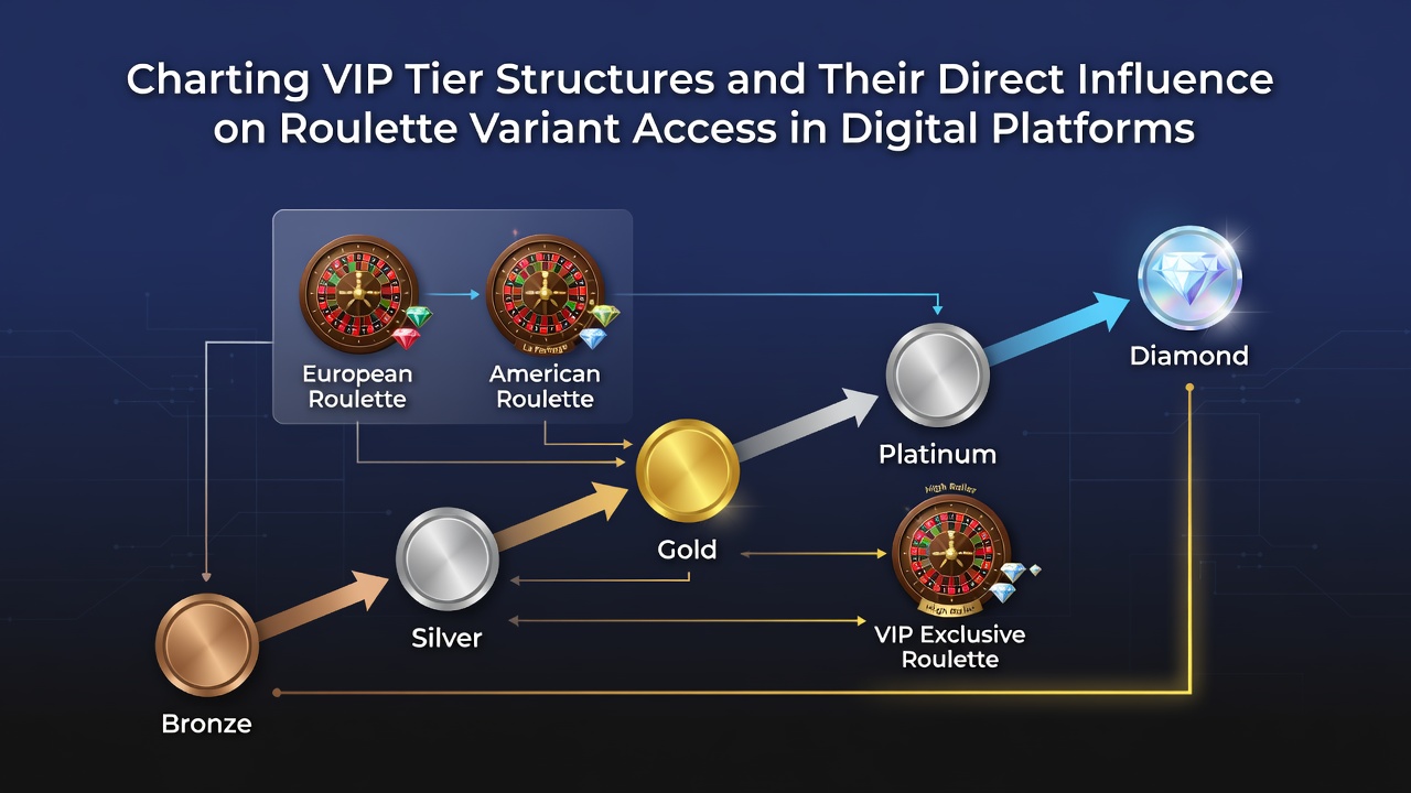 Voorbeeld van VIP-ladder met gekoppelde roulette varianten en toegangsvoorwaarden