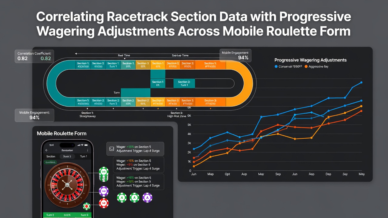 Progressieve inzet aanpassingen gebaseerd op racetrack secties in mobiele roulette