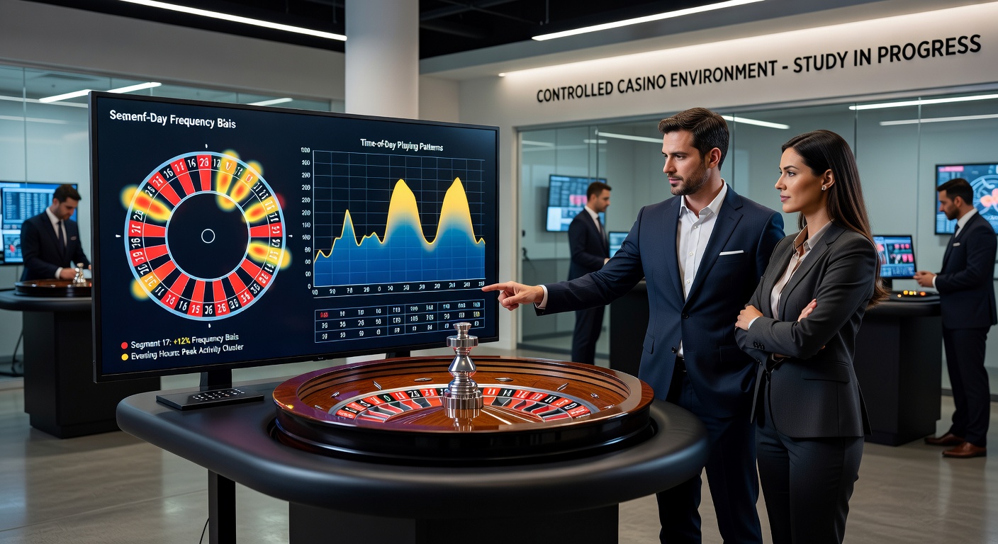 Analyse van roulettewiel biases en tijdstip patronen in casino settings