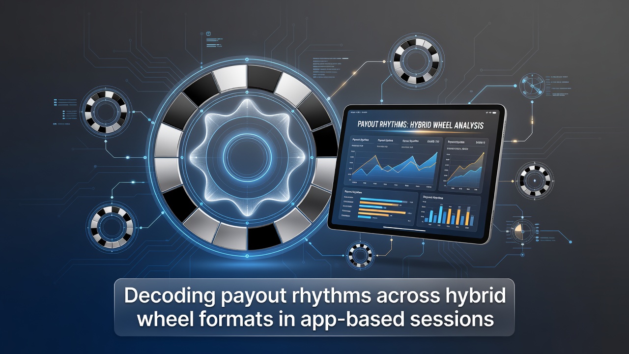 Hybride roulettewiel in een mobiele app met payout indicatoren