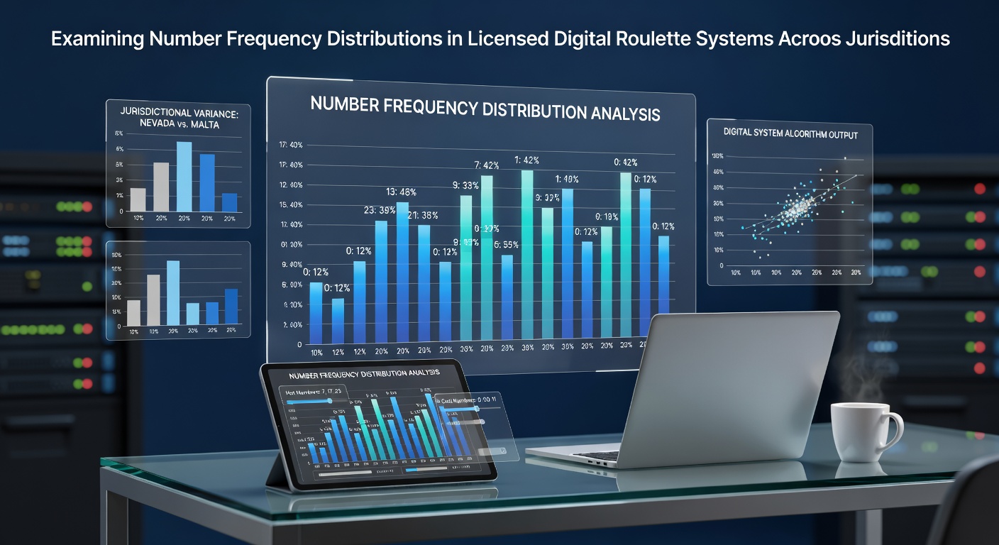 Analyse van nummerverdelingen in digitale roulettesystemen met grafieken en data over verschillende jurisdicties