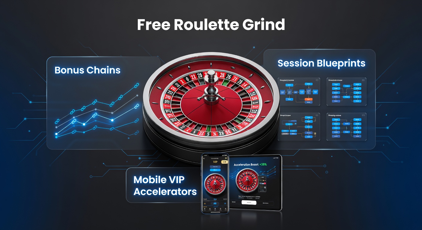 Mobiele app toont bonusketen in gratis roulette met VIP-accelerator balk vullend tijdens grind sessie
