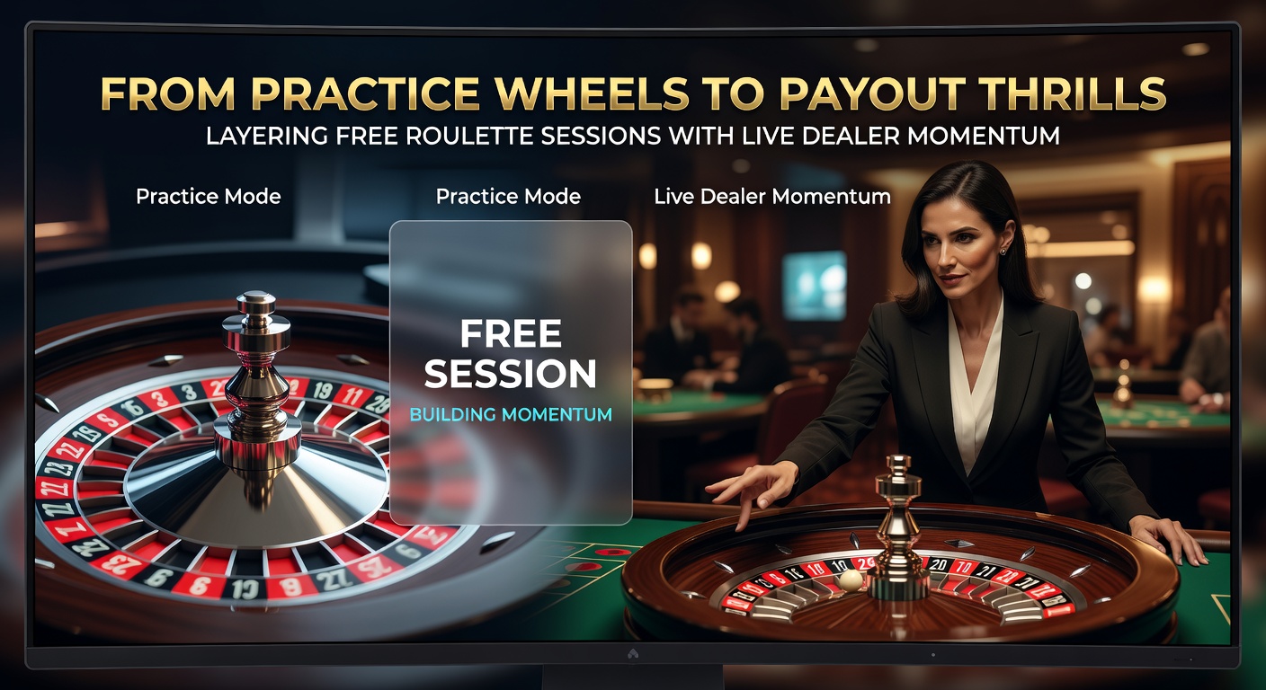 Live dealer roulette sessie met overlappende bonus overlays en gratis oefenvensters op een mobiel scherm