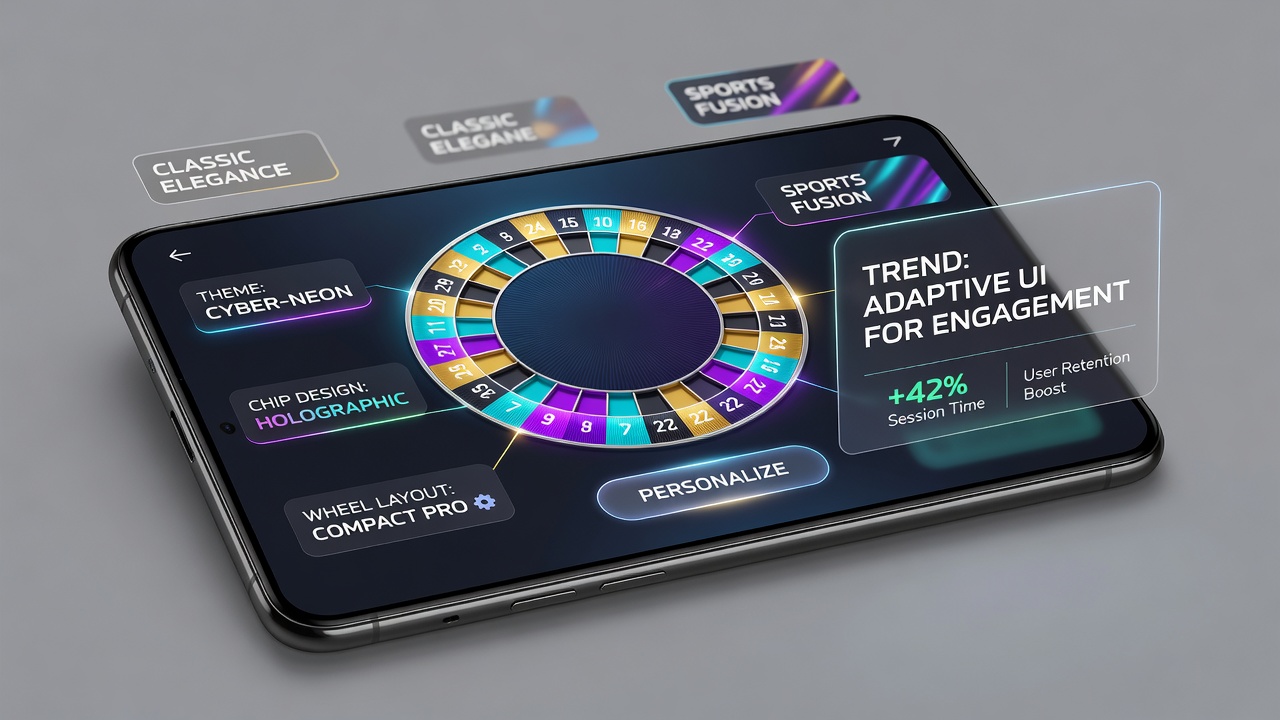 Gepersonaliseerde mobiele roulette interface met contextuele aanpassingen en gebruikersdata visualisaties