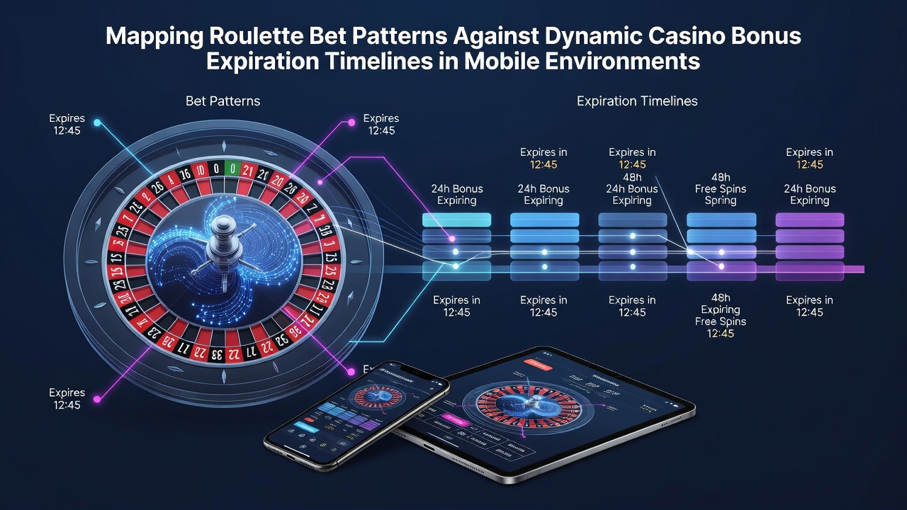 Mobiele roulette app met inzetpatronen en bonus timers op het scherm
