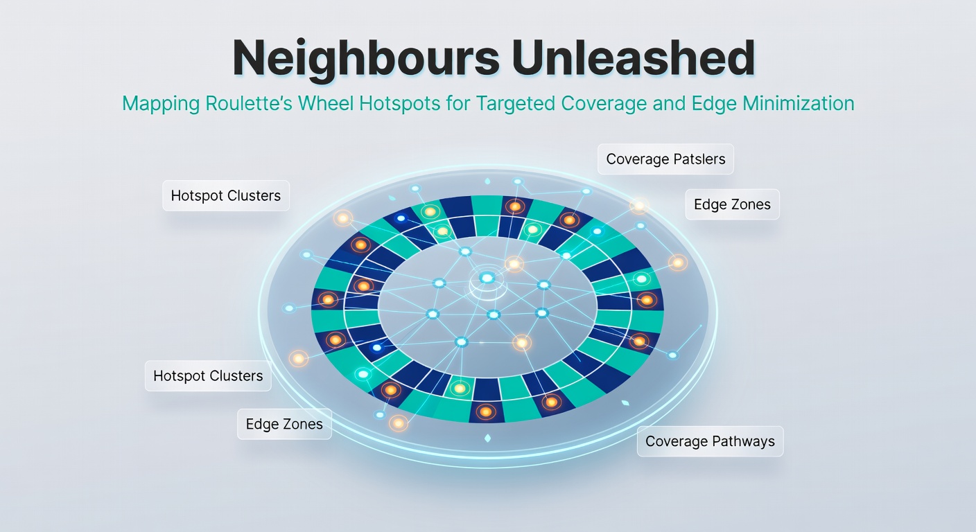 Roulettewiel met gemarkeerde neighbour-secties en hotspots voor strategische dekking