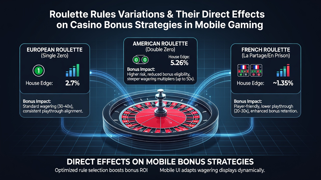 Mobiele app scherm met roulette spel en bonus indicatoren
