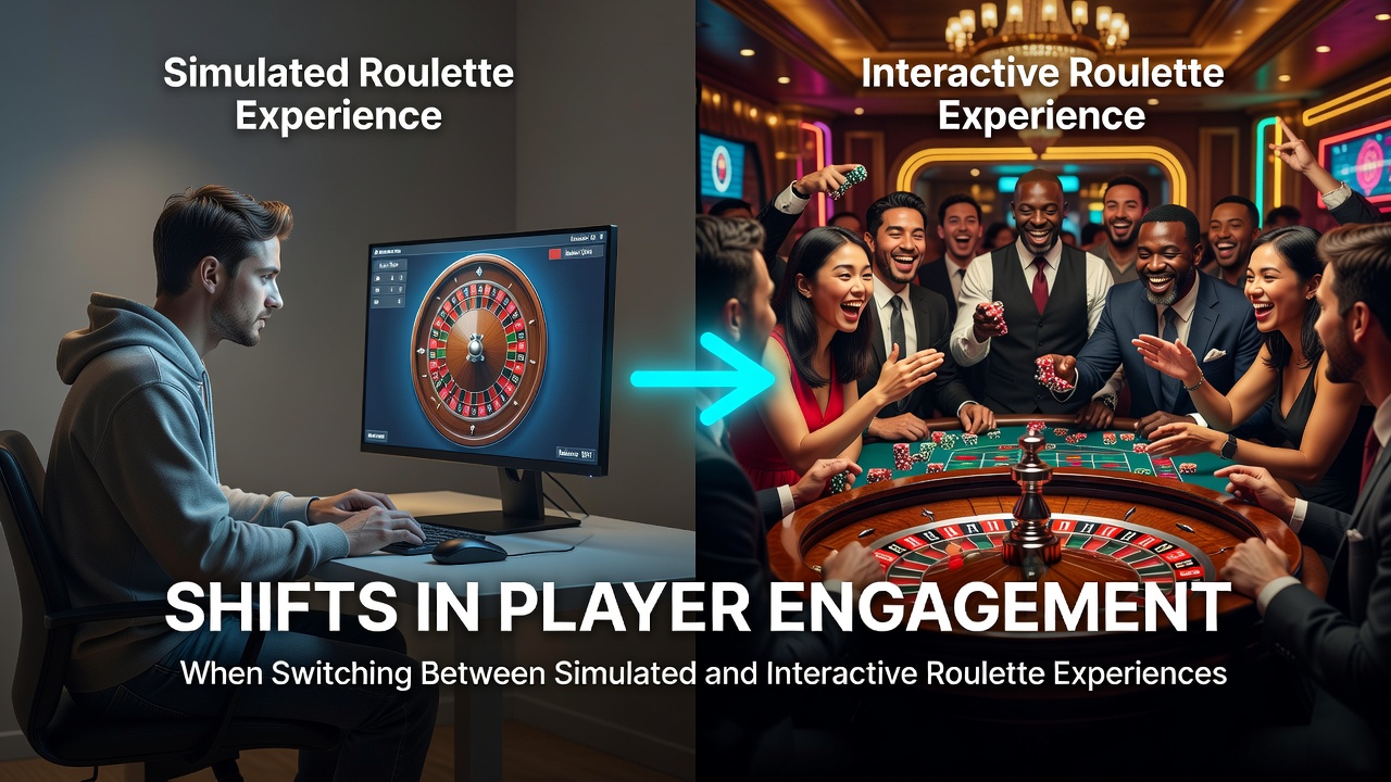 Overzicht van gesimuleerde versus live roulette interfaces met spelerstatistieken