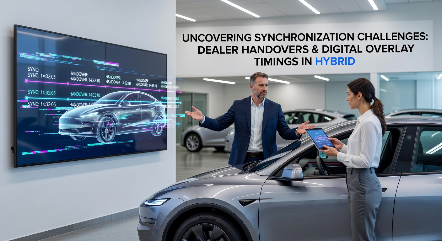 Technische weergave van timing mismatches tijdens dealer handover in hybride roulette
