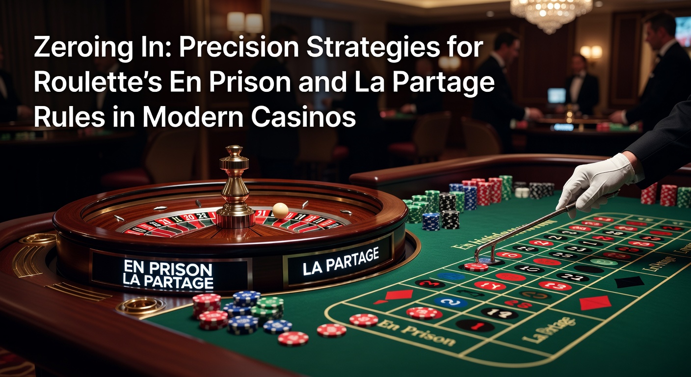 Roulettewiel met focus op zero-sectie, illustrerend En Prison en La Partage regels in een live casino setting